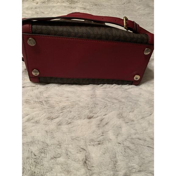 Michael Kors Purse Burgundy And Chocolate - Picture 5 of 13